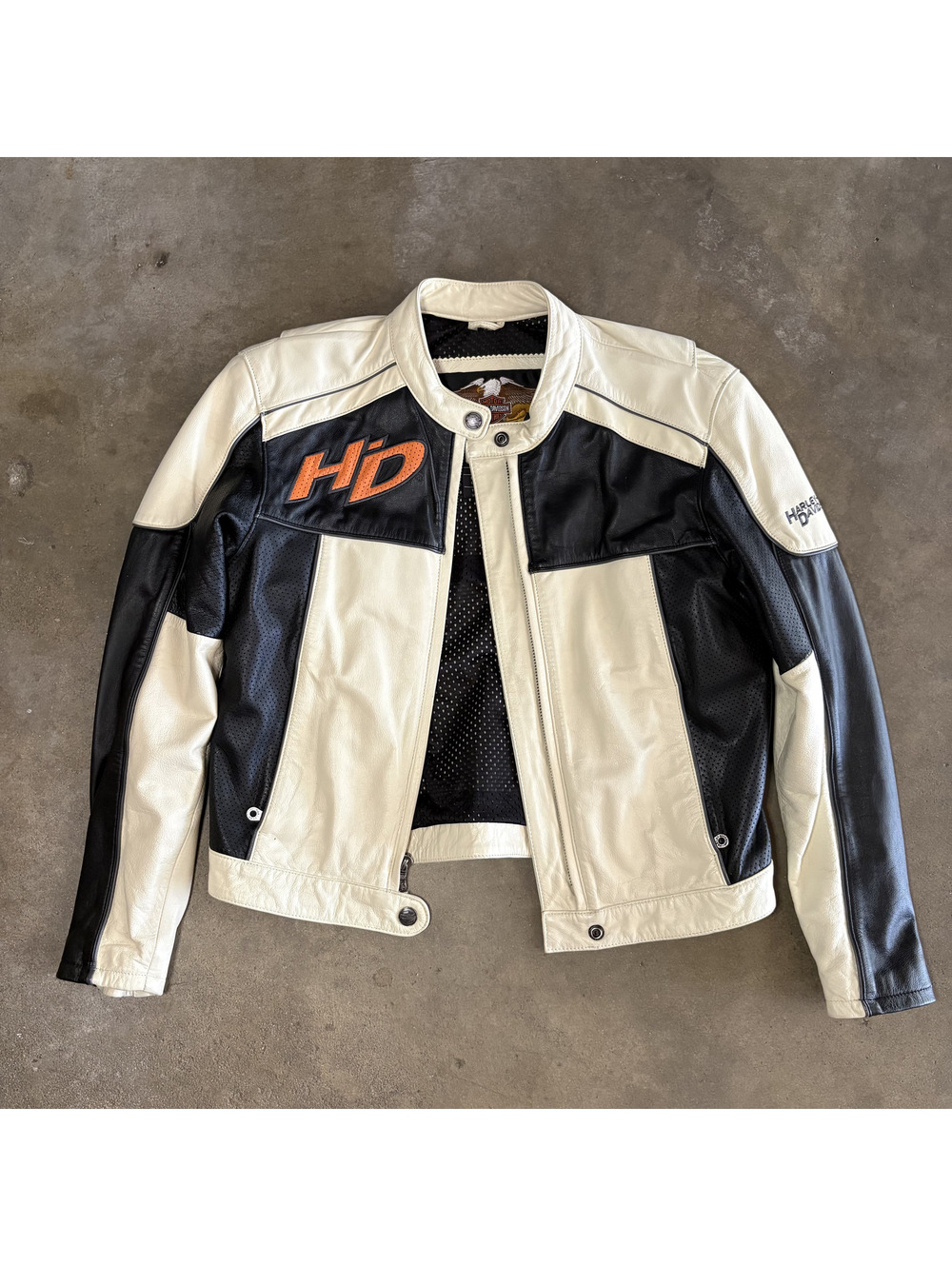 Y2K Harley-Davidson HD Women Sz S Leather Motorcycle Jacket